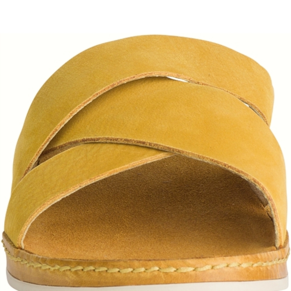 CHACO Leather Wayfarer Slide’s Womens Yellow Slip-on Sandal - Picture 16 of 16